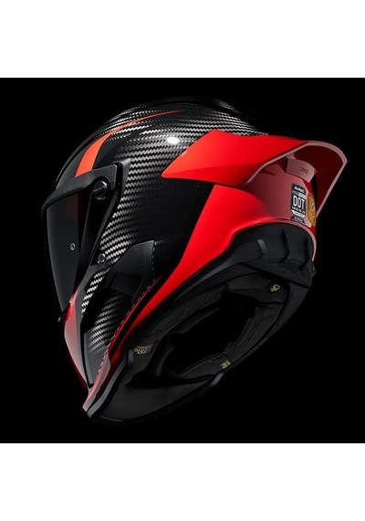 Ruroc At4.0 Track Rosso Kapalı Kask Siyah - Kırmızı