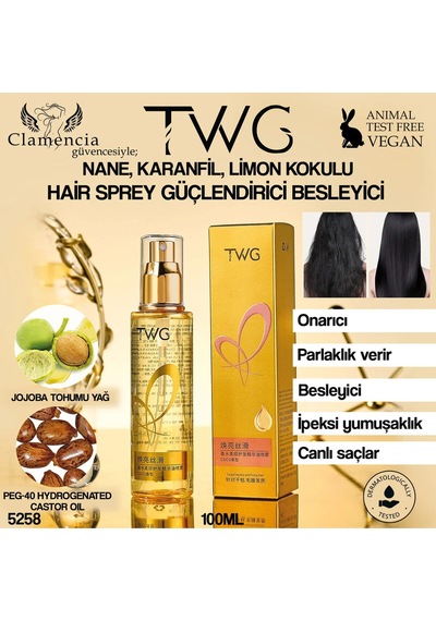 Parfüm Özlü Saç Yatıştırıcı Yağ Spreyi 100ml