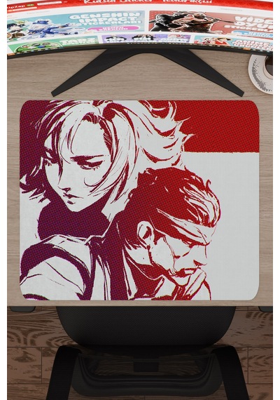 Metal Gear Solid Kaymaz Dikişli Kauçuk Oyuncu Mousepad V4 - 48x40 Xl Gaming Mouse Pad Fare Altlığı
