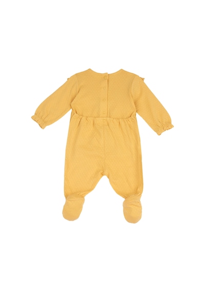 Chicco Kız Bebek Arkadan Açılan Yuvarlak Yakalı Tulum 09101537000000 000042 Sarı