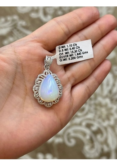 Allahverdi Türkmen Opal Elmas Kolye Ucu 096