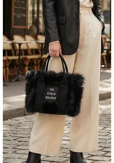 Vivazzaluxe Vintage Peluş Model The Bag Bonjeur Kadın El, Kol, Omuz Çanta Siyah
