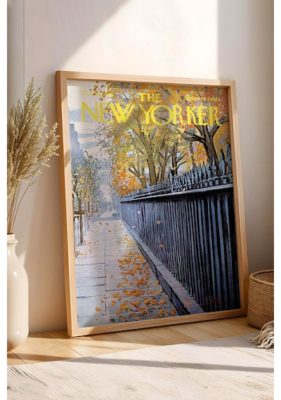 The New Yorker Çerçeveli Tablo October 19 1968 - Park Çiti Tablosu
