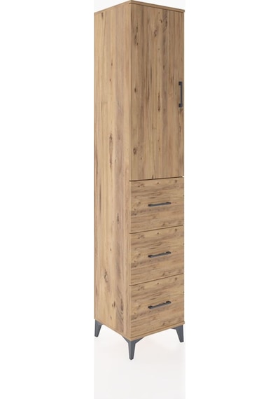 Hyperion Dolap 2 Raflı 3 Çekmeceli Tek Askılı 44x44x221 Çam-çam Atlas Çam