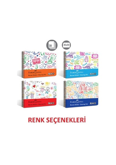Faber Castell Resim Defteri Eğlenceli Spiralli 2023 Kapak 30 Yp 3