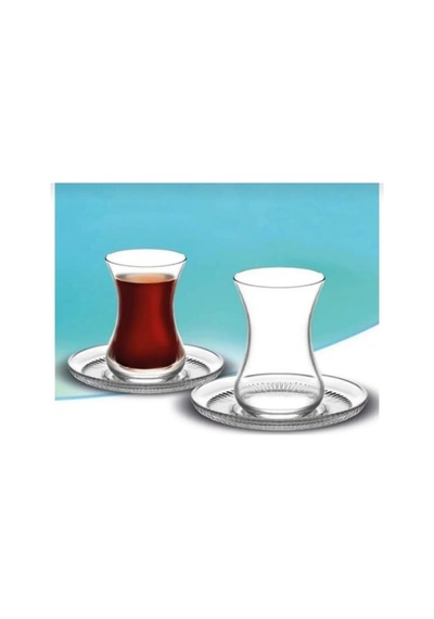 Lav Buket Çay Seti 6 Kişilik 6 Adet Tabak ,6 Adet Bardak Çok Renkli