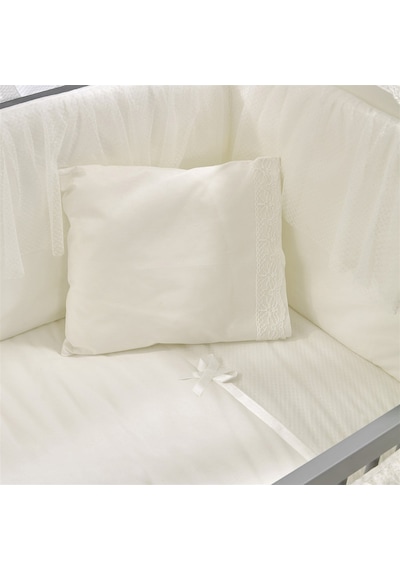 Meltem Kids Mia Anne Yanı Ahşap Sallanır Beşik 60 x 120 CM (Gri - Ekru) Gri