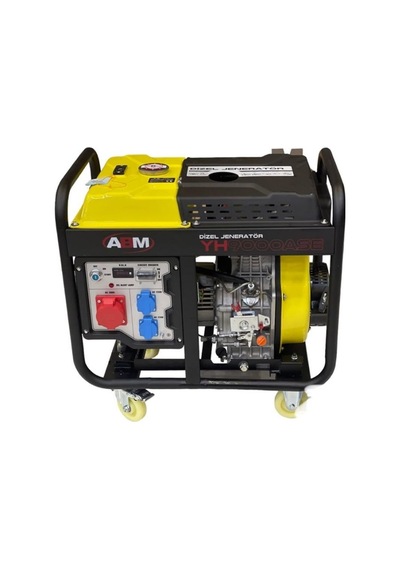 Abm Yh9000ase 9.5kva 15bg 498cc 7 İle 13sa 165kg Tekerli Marşlı Trifaze Dizel Jeneratör