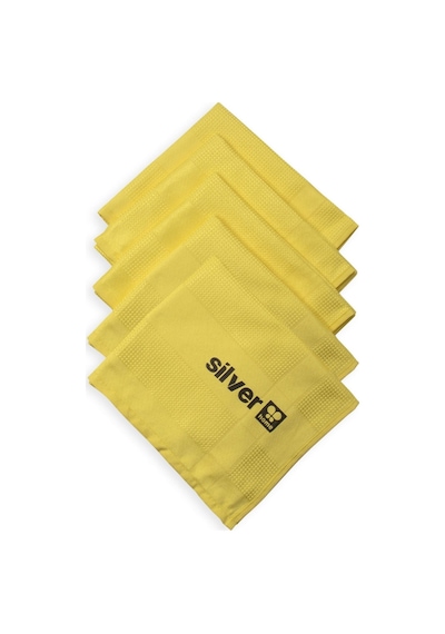 Silver Home Mikrofiber Dekoratif Cam Bezi Sarı 5'li