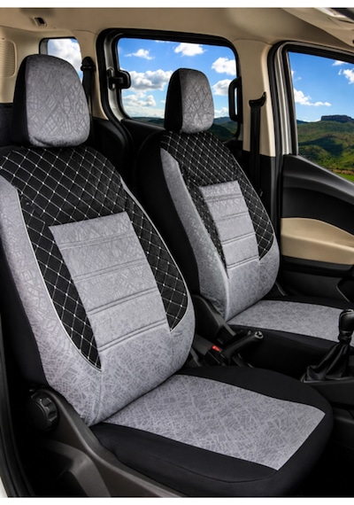 Fiat Egea Uyumlu Oto Koltuk Kılıfı Gofraj Kumaş - Tam Set 07830641