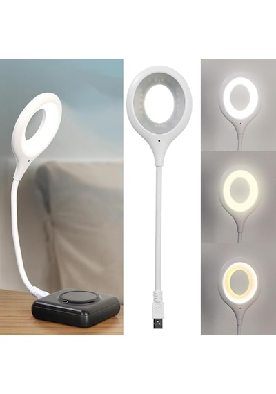 Sesle Kontrol 3 Renk Işık Modlu Akrobat Usb Led Kitap Okuma Işığı, Usb Gece Işığı Lambası, 20 L