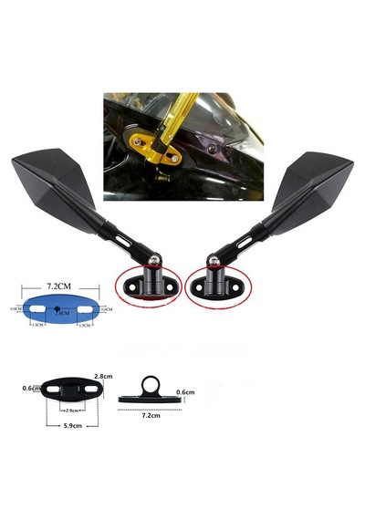 Racıng Motosiklet Tek Girişli Aynayı 2 Vidalıya Çevirici Aadaptör Sarı 1set