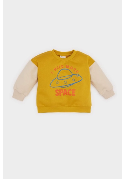 DeFacto Erkek Bebek Bisiklet Yaka İçi Yumuşak Tüylü Baskılı Sweatshirt D6755A524WNYL64 Sarı DeFacto Erkek Bebek Bisiklet Yaka İçi Yumuşak Tüylü Baskılı Sweatshirt D6755A524WNYL64 Sarı