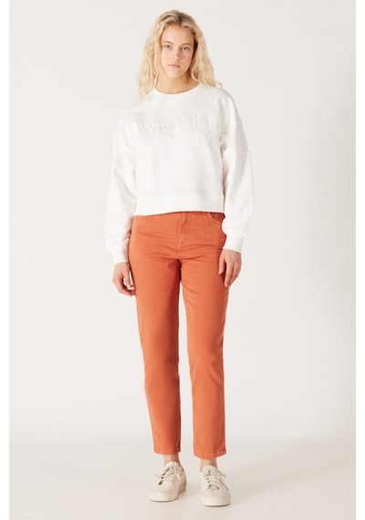 Wrangler Mom Straight Fit Düz Kesim Yüksek Bel Turuncu Esnek Pantolon W232182219 Açık Kahverengi Wrangler Mom Straight Fit Düz Kesim Yüksek Bel Turuncu Esnek Pantolon W232182219 Açık Kahverengi