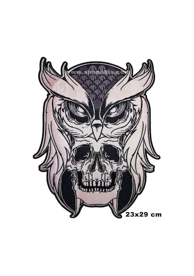 Baykuş Nakış Işleme Arma Patch Yama Pec 23X29 Cm