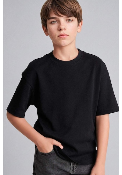 Defacto Oversize Tişört Erkek Çocuk G6486a826smbk81 Siyah-bk81