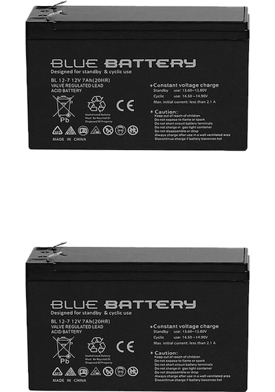 2 Adet Blue Battery 12v 7ah Bakımsız Kuru Akü 12 Volt 7 Amper Temmuz 2025 Üretim