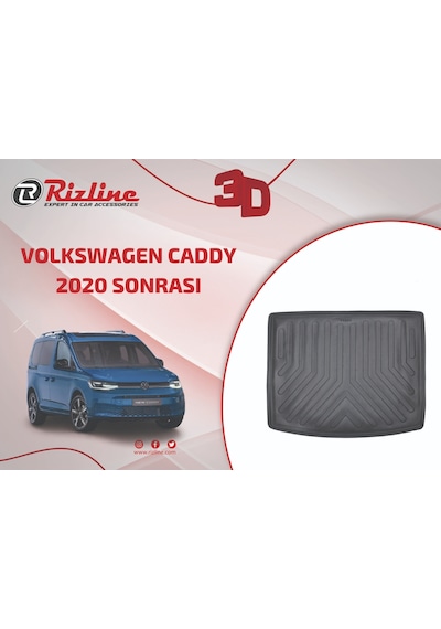 Rizline Volkswagen Caddy 2020 Sonrası 3D Bagaj Havuzu+Koku