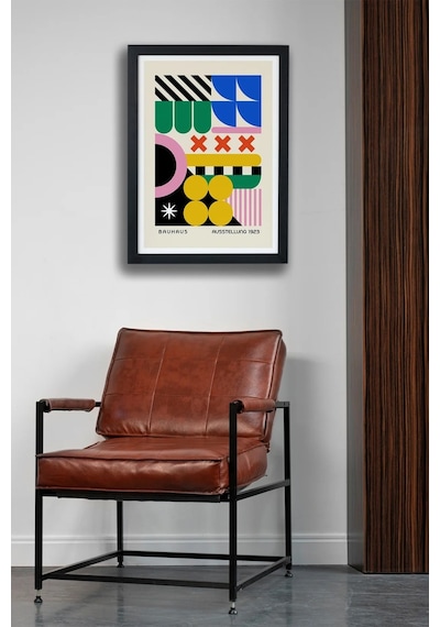 Bauhaus Ausstellung 1923 Siyah Çerçeveli Tablo Poster