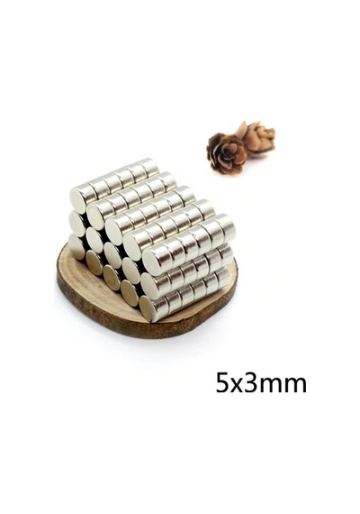 25 Adet Çap 6Mm X Kalınlık 3Mm Silindir Güçlü Neodyum Mıknatıs N11.12241