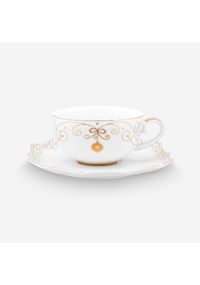 Beyaz Porselen Çay Fincanı 225 Ml