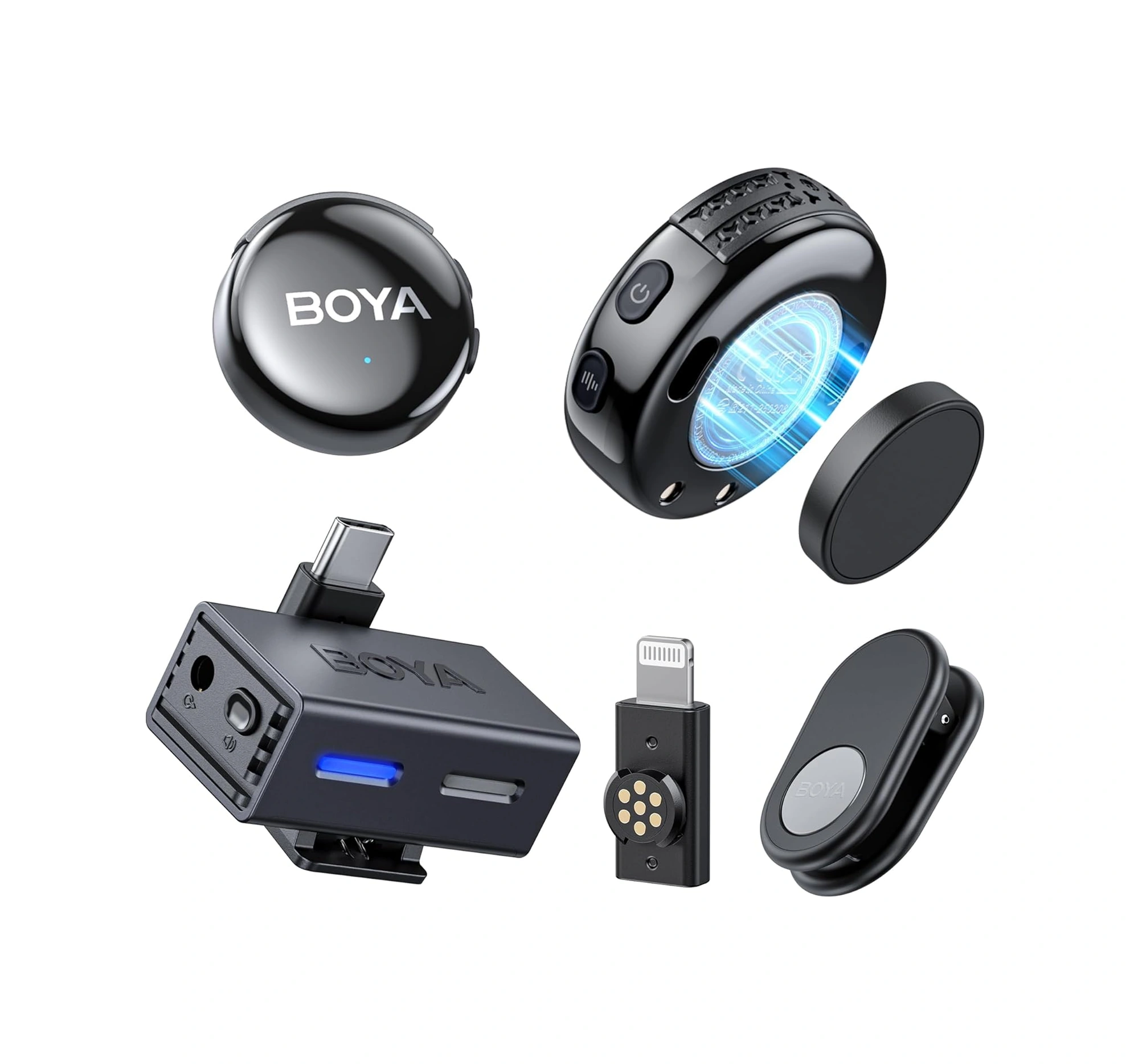 Boya Boyalınk 3-03 Kablosuz Type-c Ve Lighting Yaka Mikrofon Sistemi