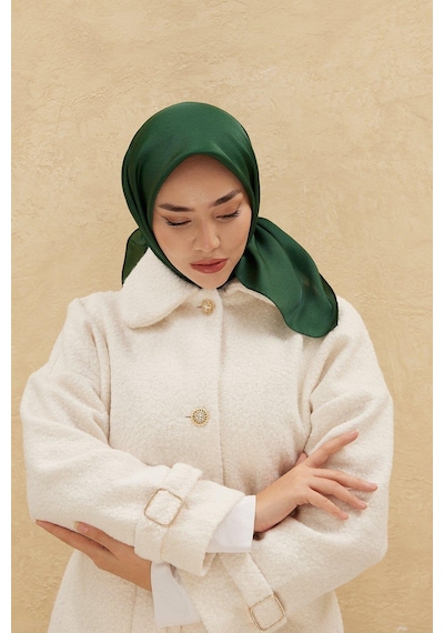 Silk Home Düz Shiny Eşarp - Zümrüt - Zümrüt