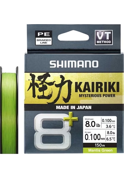Shimano Kairiki 8+ 150 Mt Mantis Green İp Misina 0,20 mm