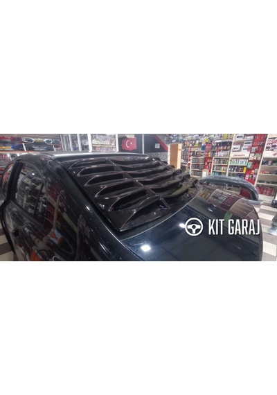 Honda Civic Fb7 2012-2016 Plastik Arka Cam Vizoru - Parlak Siyah Piano Black