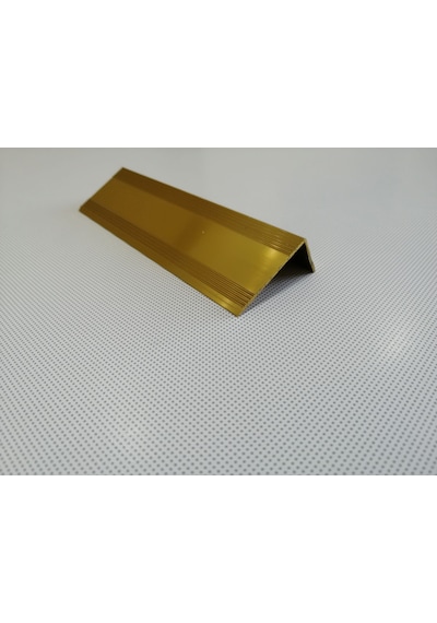 Basamak Profili Çizgili - Merdiven Burun Profili 300 Cm-Gold