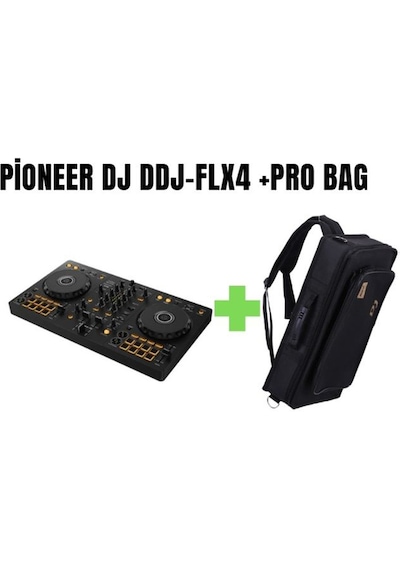 Pioneer Dj Ddj-flx4 +mex Lp75k Laptop Bölmeli Case