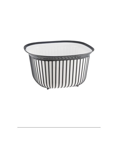 Linea Kare Çizgi Desenli Kase 4 Lt Royaleks-bnm-3712 Renkli