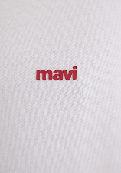 Mavi - Mavi Baskılı Beyaz Tişört 0612216-620 Beyaz