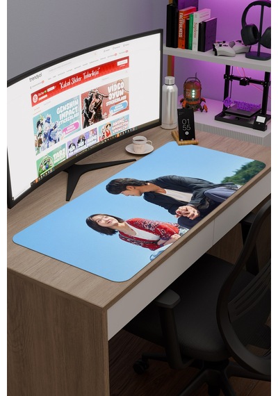 Mr Plankton K Drama Kdrama V2 90x40 Xxl Gaming Kauçuk Kaymaz Taban Mouse Pad Fare Altlığı