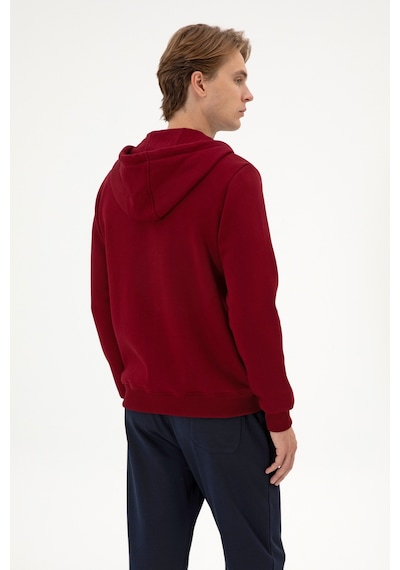 U.S. Polo Assn. Erkek Regular Fit Bordo Şardonlu Örme Hırka 50313755-VR014
