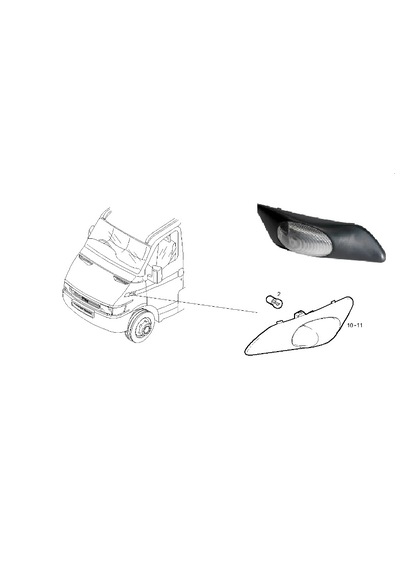 Iveco Daıly 2009 2012 Çamurluk Sinyal Beyaz Sol