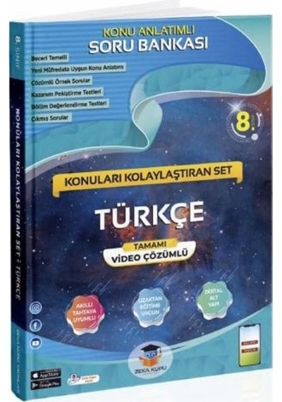 Zeka Küpü Yayınları 8. Sınıf Türkçe Konuları Kolaylaştıran