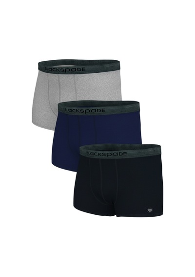Blackspade Erkek Boxer 3'lü Paket Modern Basics 9473 Gri Melanj