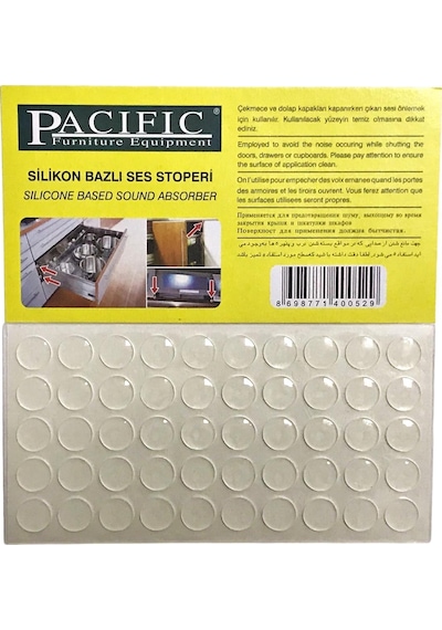 Pacific Silikon Bazlı Ses Kesici Stoper Şeffaf Çap 10 Mm