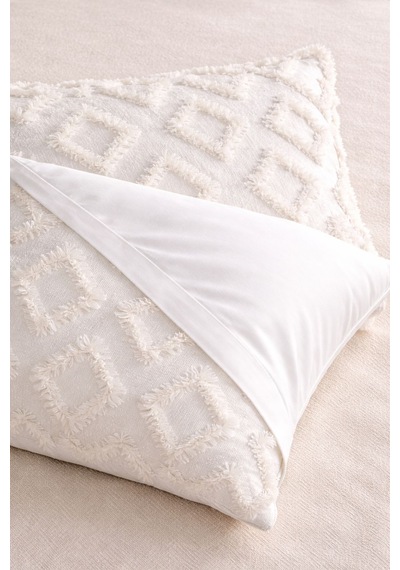Yatak Örtüsü Seti 240x260 Cm + 2 Adet 55x70 Cm Yastık Kılıfı Süt