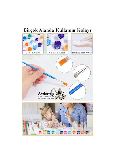 Akrilik Boya 3 Ml 6 Renk 5 Paket Mini Küçük Akrilik Boya Taş Ahşap Seramik Tuval Alçı Tuval Etkinlik Boyama Sanatsal