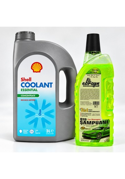 Shell Coolant Antifriz Mavi 3 Litre + Oto Şampuan 1000 Ml
