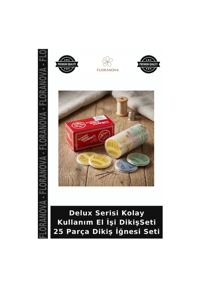 Delux Serisi Kolay Kullanım El İşi Dikişseti 25 Parça Dikiş İğnesi Seti