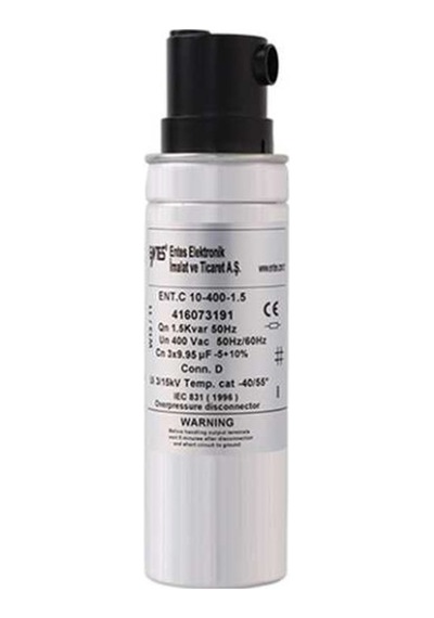 Entes M3845 Ent.cmd-450-1 Trifaze Kondansatör 450vac 1kvar 50x150mm