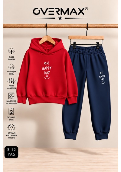 Overmax Oh Happy Day Baskılı Kapüşonlu Sweatshirt Eşofman Takımı- 3-12 Yaş Kırmızı Üst-lacivert Alt - 923908694 Kırmızı Üst-lacivert Alt Overmax Oh Happy Day Baskılı Kapüşonlu Sweatshirt Eşofman Takımı- 3-12 Yaş Kırmızı Üst-lacivert Alt - 923908694 Kırmızı Üst-lacivert Alt