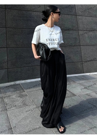 Startmore Energy Baskılı Oversize Kalıp Unisex T-shirt Beyaz