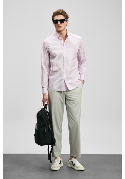 Lufian Fenrıc Smart Erkek Chino Pantolon Slim Fit Taş Taş 111190362100190
