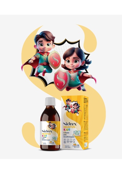 Imuntus Kids Portakal Aromalı C Vitamini, Çinko Ve Zencefilli Komplex İçeren Gıda Takviyesi 150ml