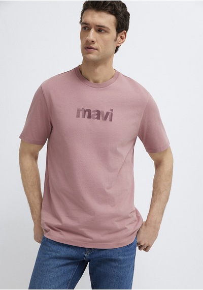 Mavi - Mavi Logo Baskılı Pembe Tişört 0612936-70948