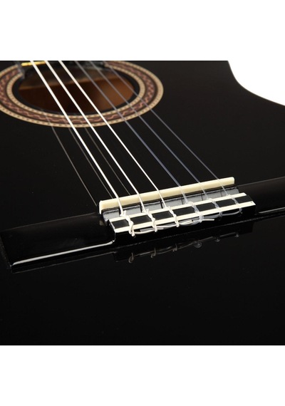 Valencia Vc104tcebk Elektro Klasik Gitar Cutaway Siyah Kesik Kasa - Ekolayzırlı - Sap Çelikli